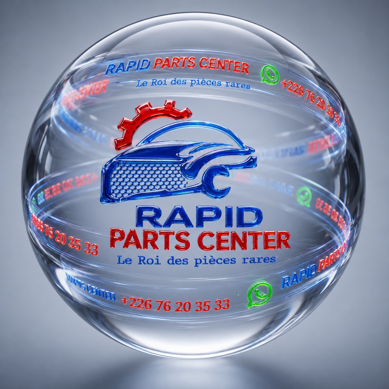 Boule transparente Rapid Parts Center
